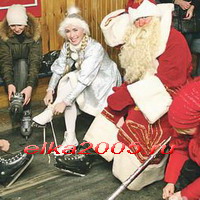 Катание с Дедом Морозом на коньках